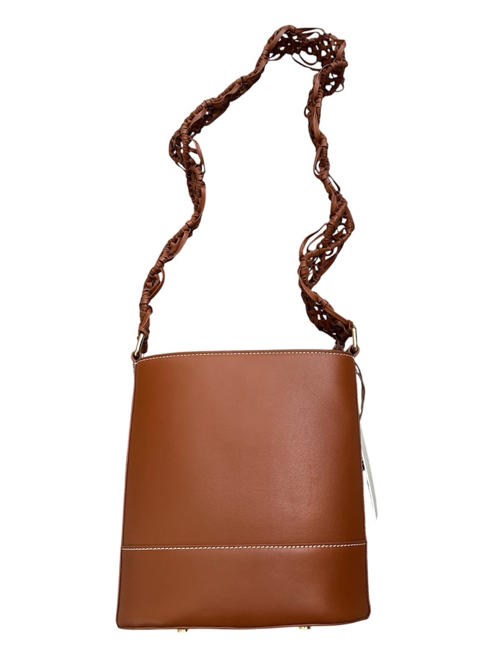 Cleobella Siobhan Brown Bucket Bag | Leather Boho Crossbody Shoulder Purse - Picture 3 of 13